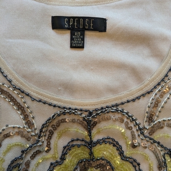 Source Unknown Cream and Gold High Low Dress - Picture 6 of 6